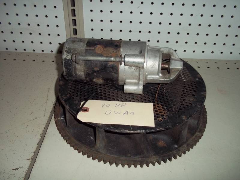 lot 30 image: Flywheel and Starter for 20 HP Owan Motor