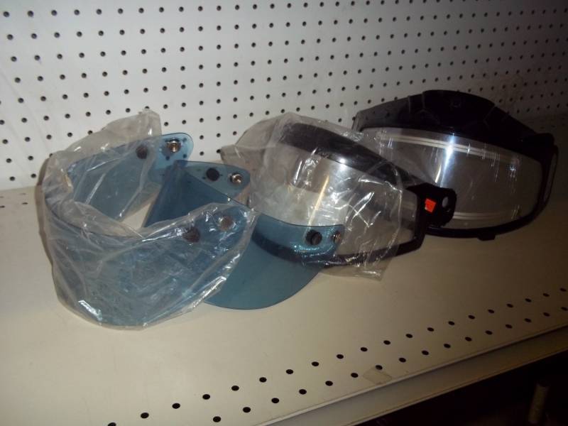 lot 101 image: 4 Helmet Visors, one is heated