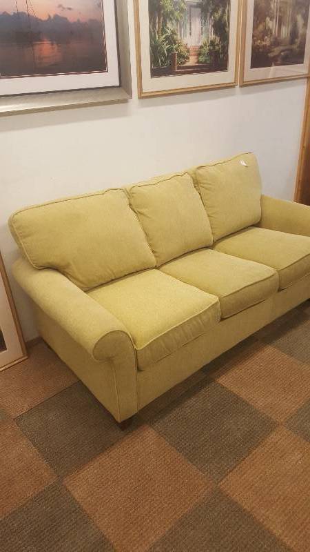 lot 1 image: Sleeper Sofa. Made by Flexsteel, Westside Collecton.Curret model.