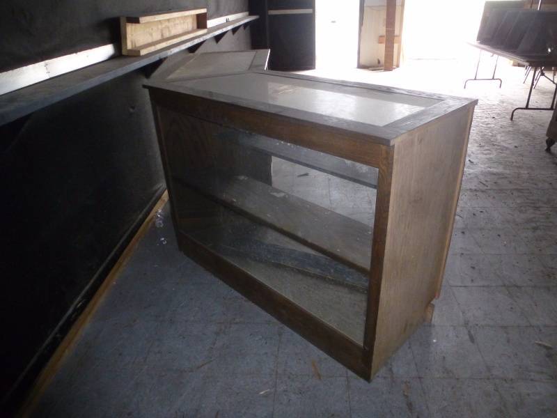 lot 24 image: Display Case With Angled front