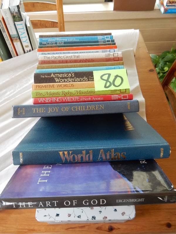 lot 80 image: Misc. Coffee Table Books and Atlases