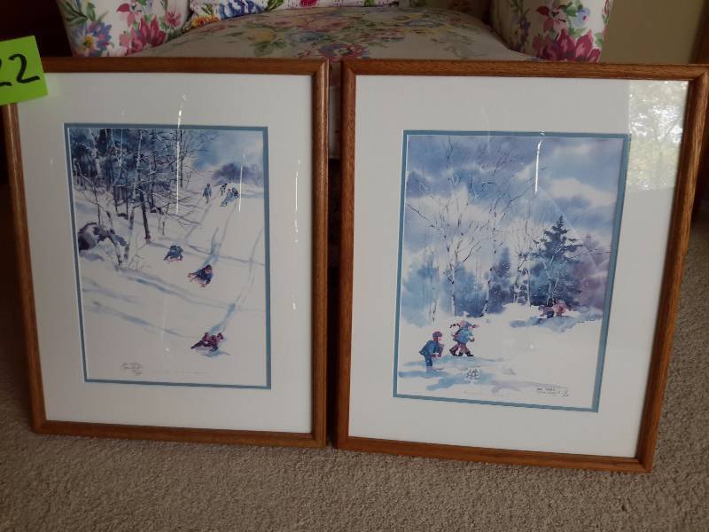 lot 22 image: 2, Limited Edition Prints.. Winter Prints..  Local Artist