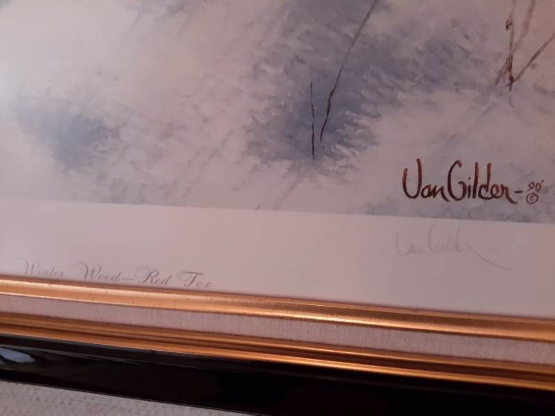 lot 29 image: Winter Wood, Red Fox by Van Gilder, 1990