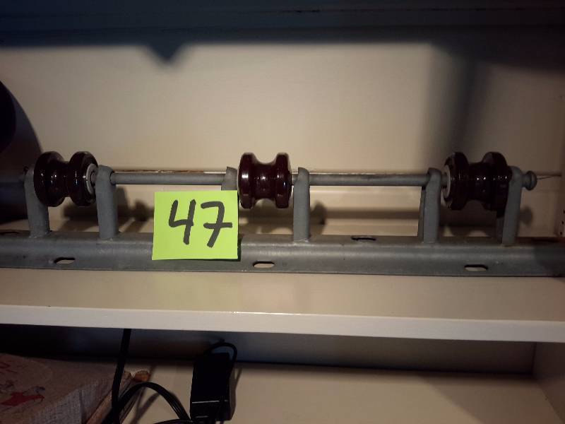lot 47 image: Old fashion Insulators and bracket