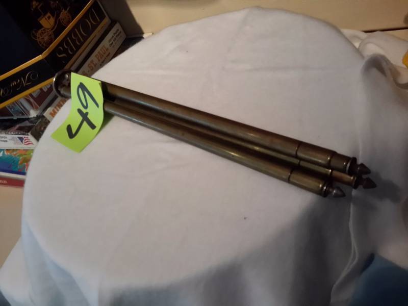 lot 49 image: Brass Surveyors Tripod