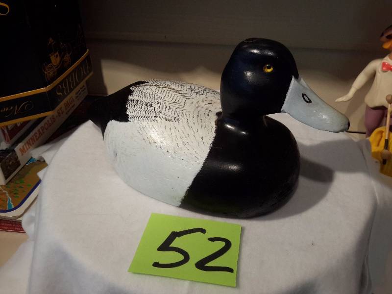 lot 52 image: Shumway Decoy, Seely wisconsin