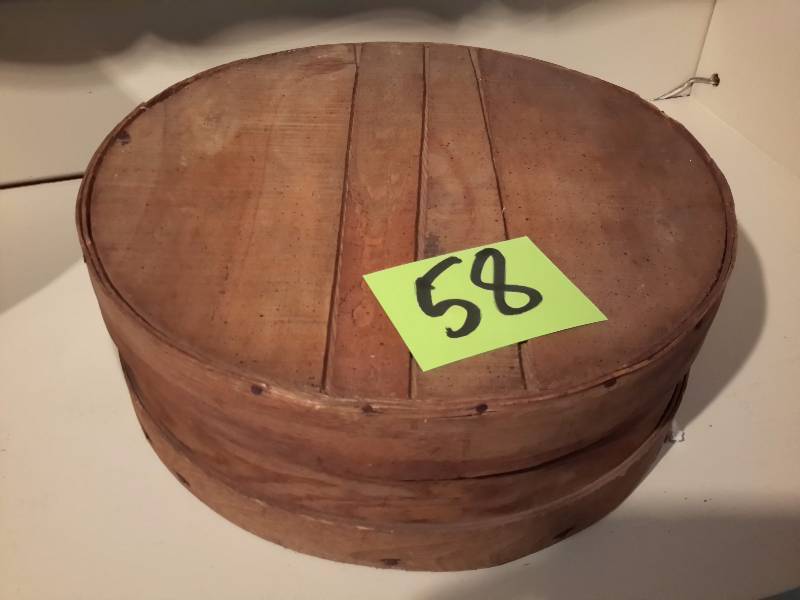 lot 58 image: Wood Pickle crate.. Filled with Lake Superior Rocks (some agates)