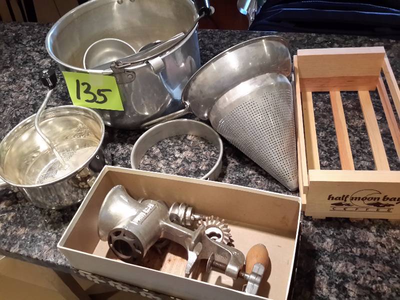 lot 135 image: Misc. Canning Kitchen Equipment as pictured