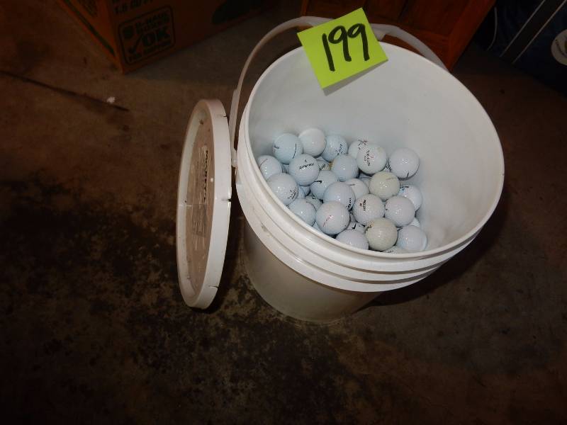 lot 199 image: Over 12, 5 gallon bucket of golf balls