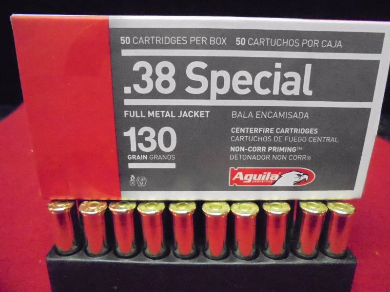 lot 16 image: Aquila .38 Special FMJ, 130 Grain, 50ct