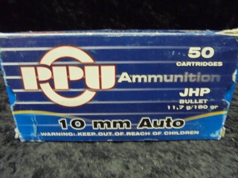 lot 27 image: JHP 10mm Auto, Jacketed Hollow Point, 180 grain, 50ct