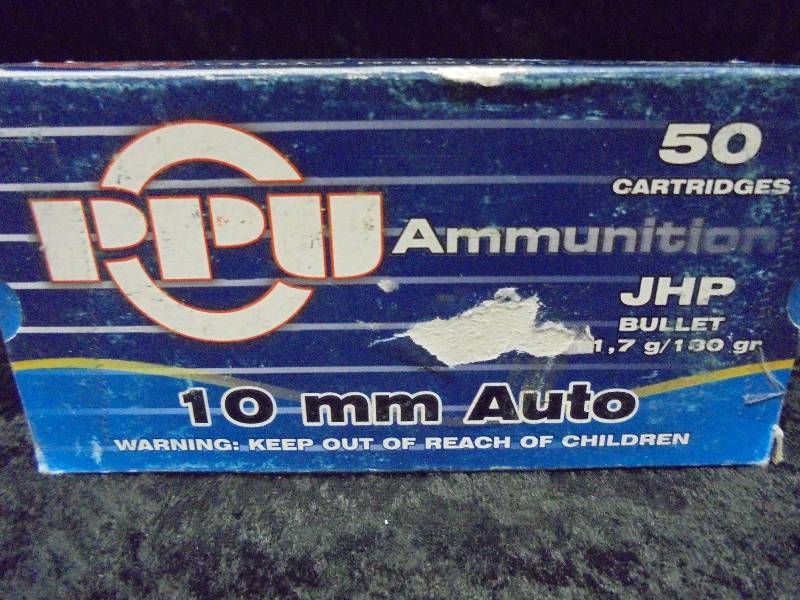 lot 28 image: JHP 10mm Auto, Jacketed Hollow Point, 180 grain, 50ct