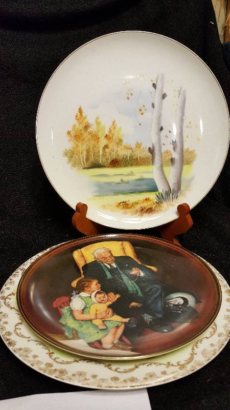 Lot of three plates
