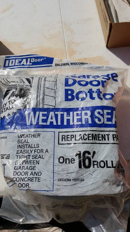 new Garage door bottom, weather seal