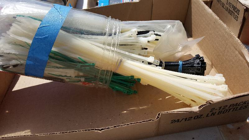 lot of several sized zip ties