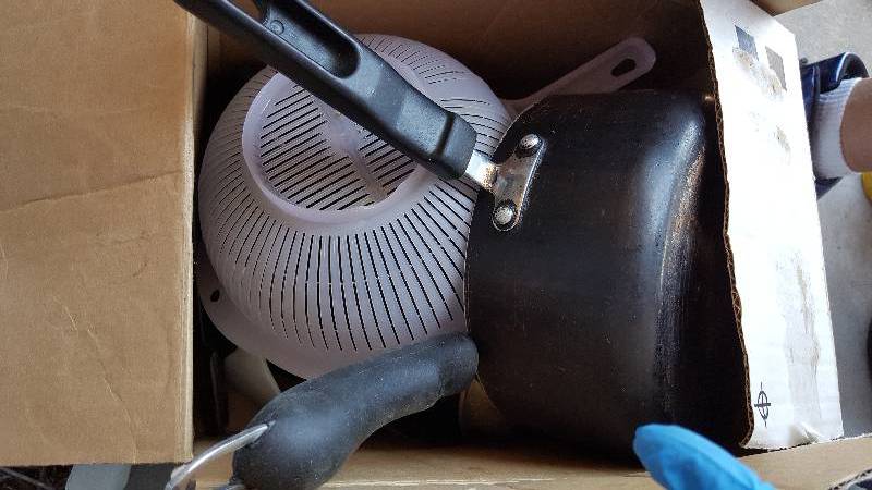Assortment of pots and strainers