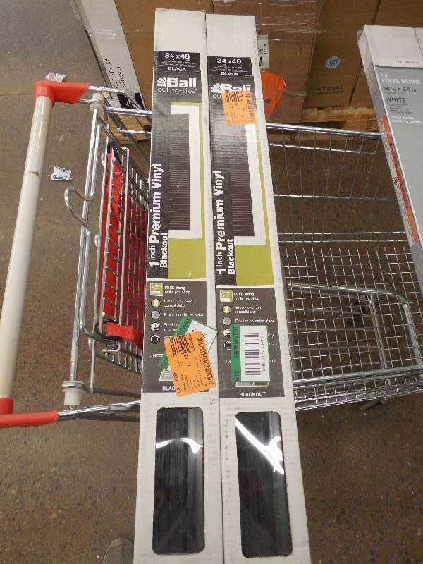 (2) BALI BLACKOUT WINDOW BLINDS 34X48