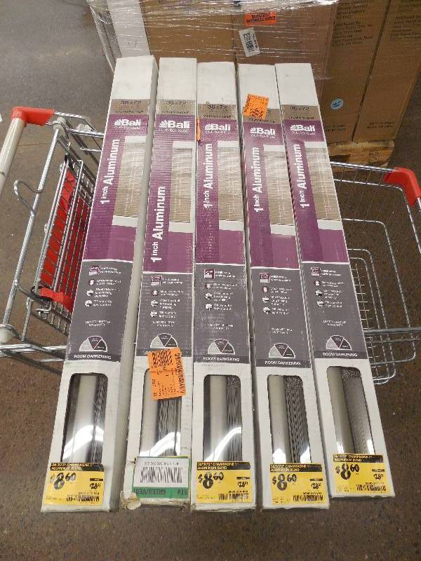 (5) BALI 1 ALUMINUM WINDOW BLINDS 36 X 72