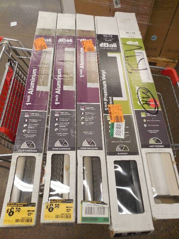 (5) BALI WINDOW BLIND LOT 35 in X 72 in