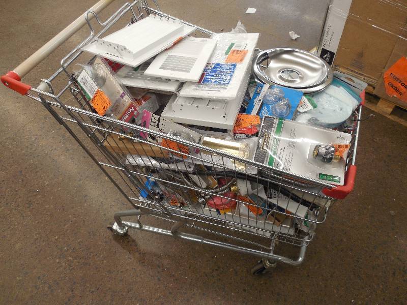 SHOPPING CART FULL OF MISC GOODS