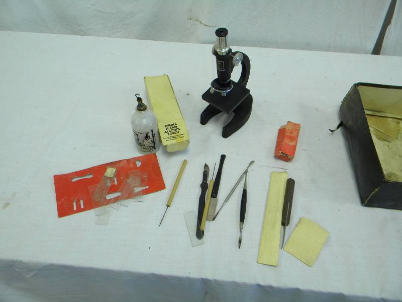 Microscope and Alcohol Torch