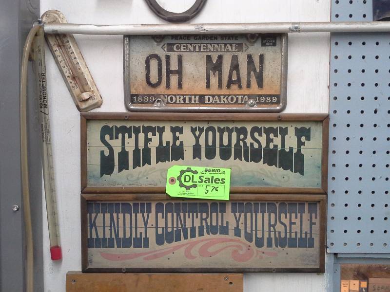 lot 576 image: Signs and License Plate