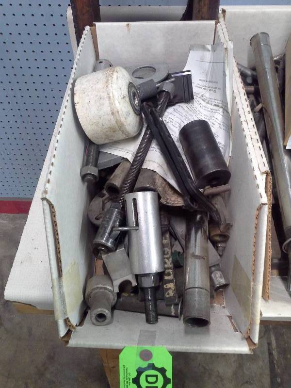 lot 581 image: Bin of Metal Parts and Tools
