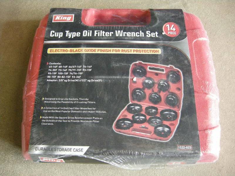 King Cup Type Oil Filter Wrench Set