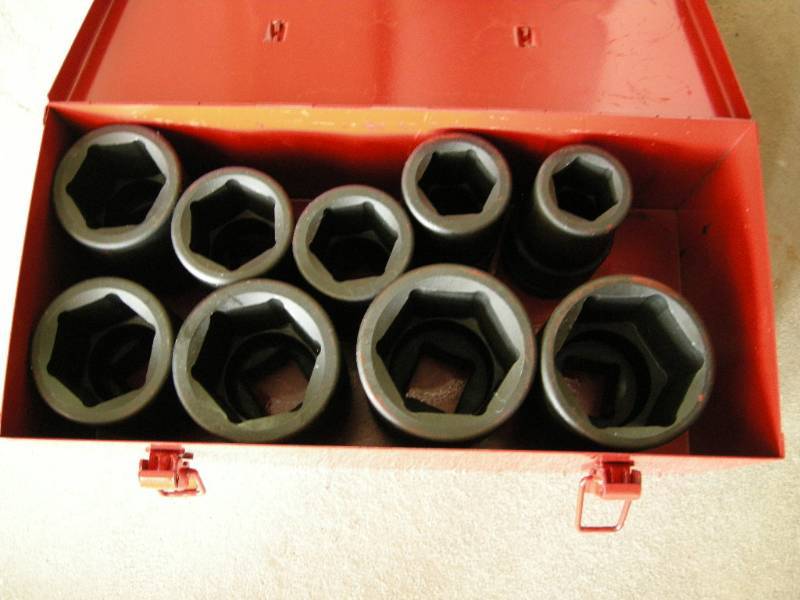9pc 1 Drive Deep Impact Socket Set