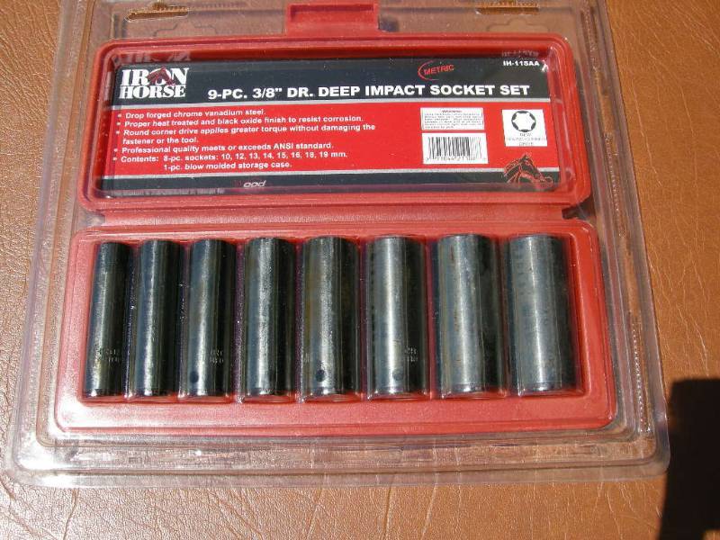 Iron Horse 9 pc 38 Deep Impact Socket Set