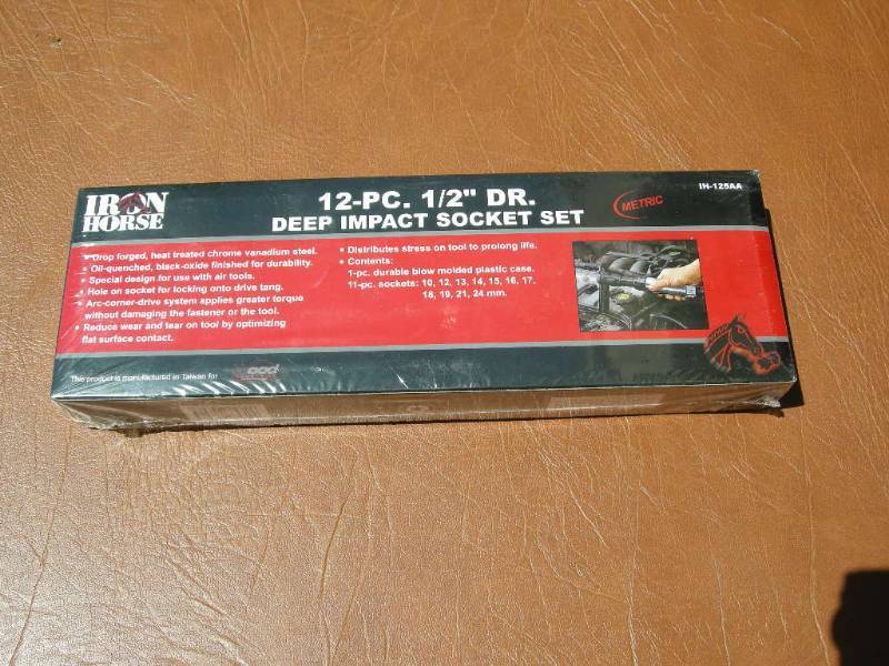 Iron Horse 12 Pc 12 Deep Impact Socket Set