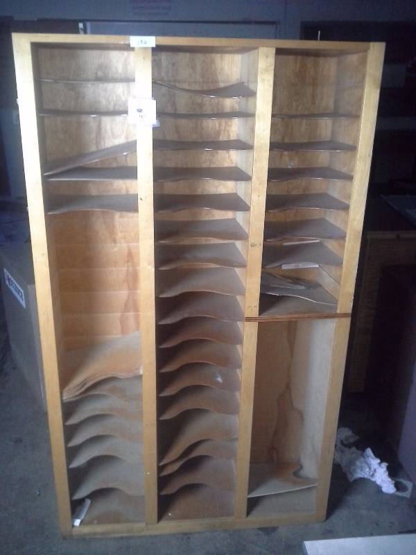 Wood Cabinet with Dividers