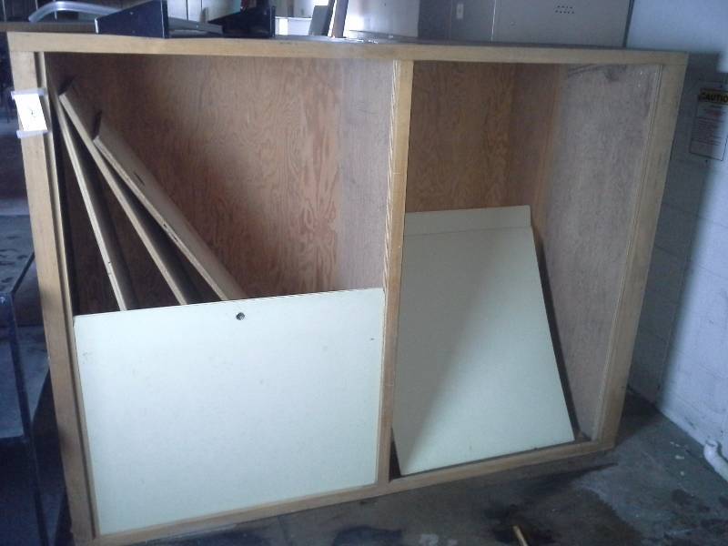 Wood Cabinet on Wheels