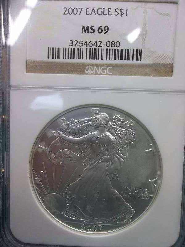 2007 Silver Eagle NGC MS 69
