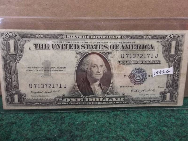 US $1 Silver Certificate Series 1935 G