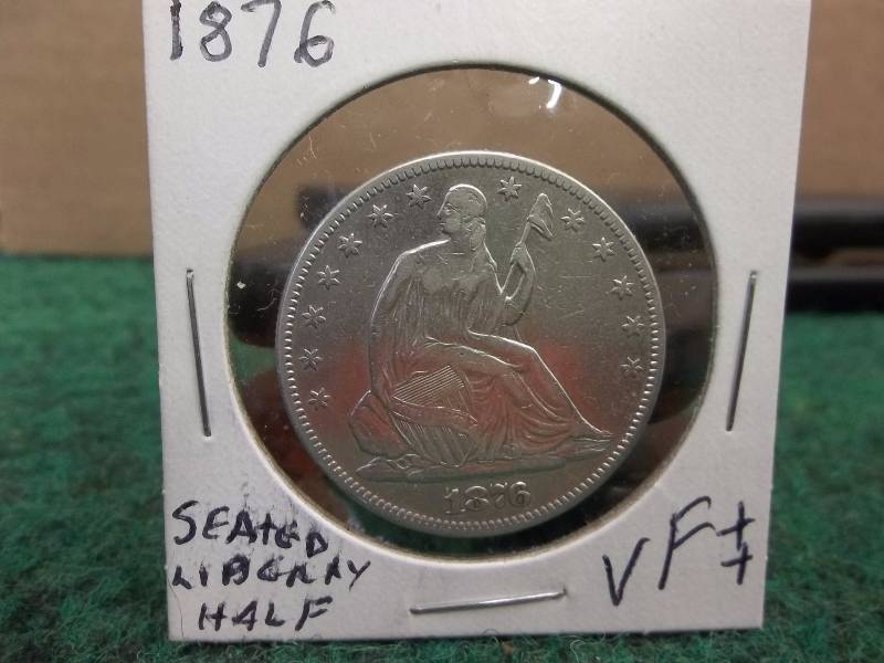 1876 Seated Liberty Half VF