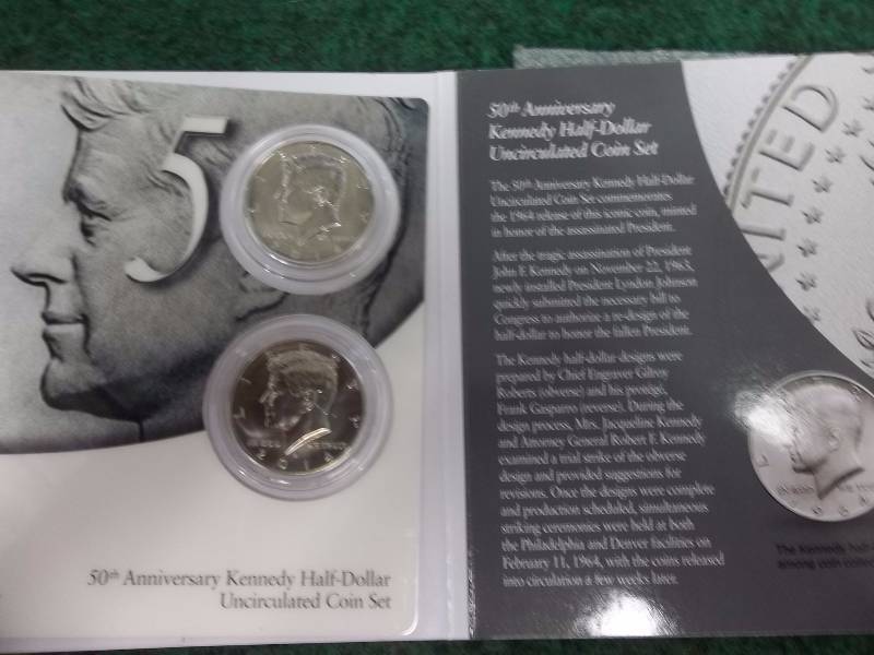 50th Anniversary Set Of Kennedy Halves From Mint With Case
