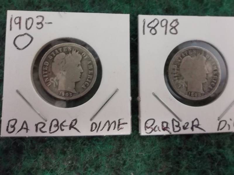 1898 & 1903 O Barber Dimes