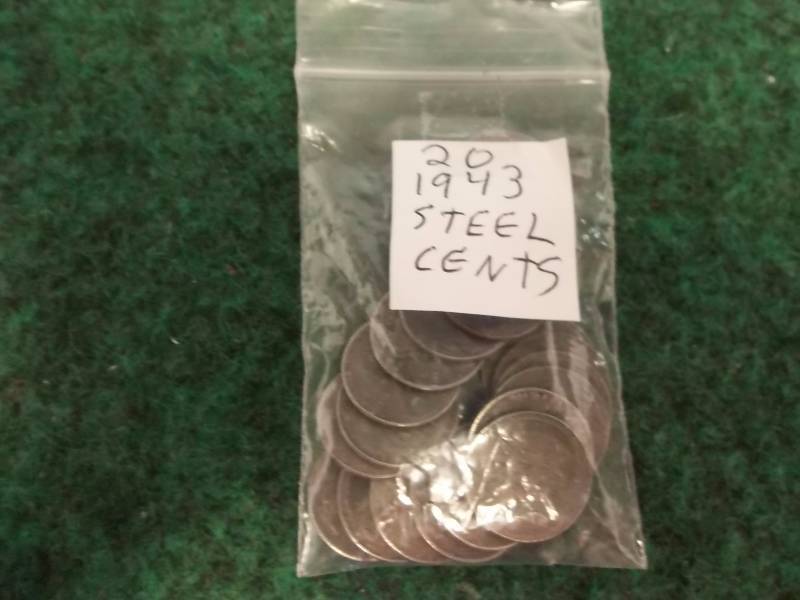 20-1943 Steel Cents (War Time)