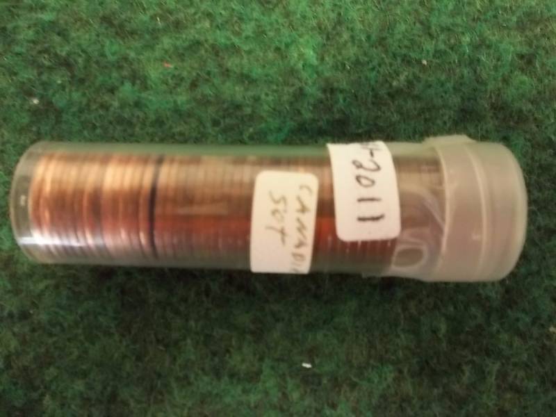 Full Roll Of Canadian Cents 1961-2011