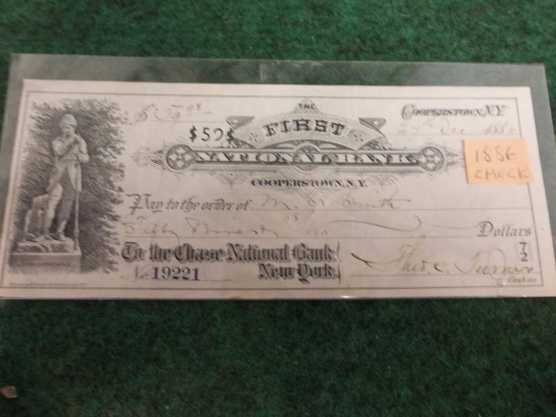 1st National Bank Draft (Check) 1886