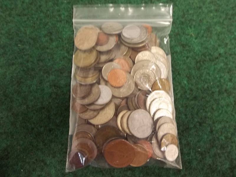 Bag Lot Of Foreign Coins