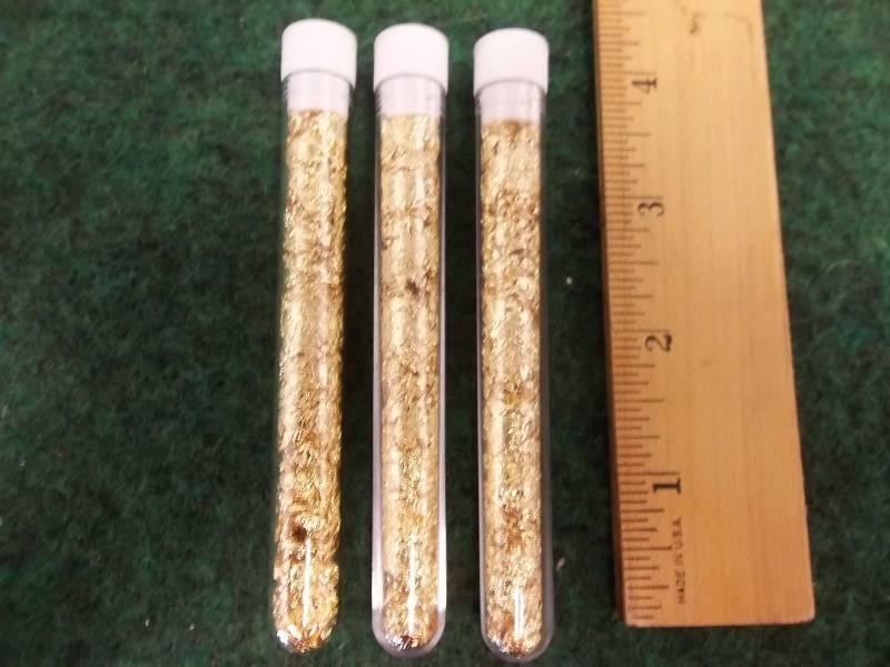3-Tubes Of Gold Flake (No Guarantee Of Quality Or Quantity)