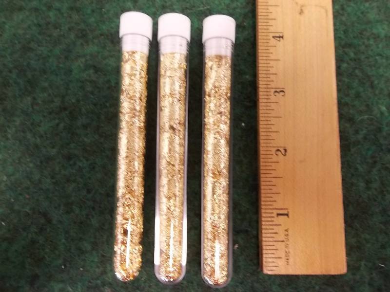 3-Tubes Of Gold Flake (No Guarantee Of Quality Or Quantity)