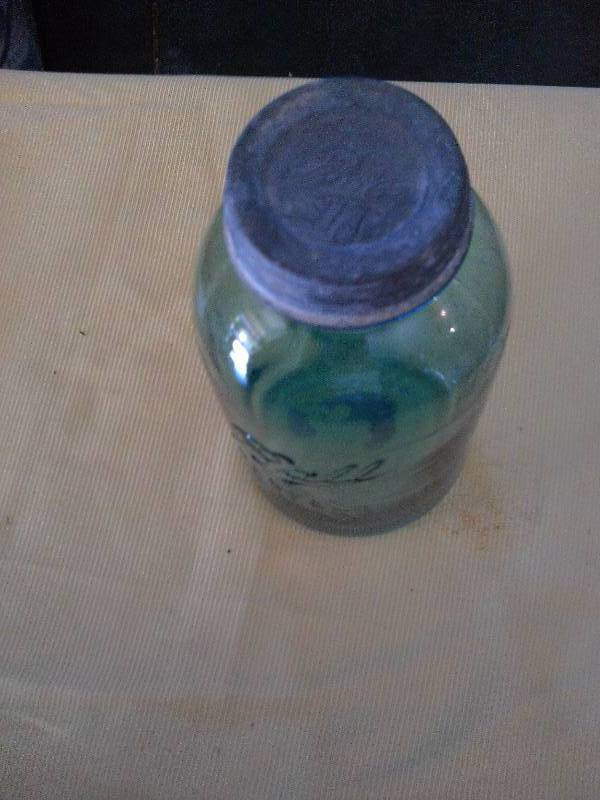 2 QUART VINTAGE BLUE BALL JAR