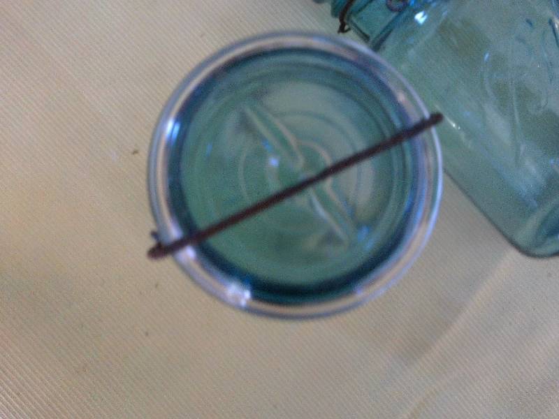 3 VINTAGE BALL JARS  BLUE