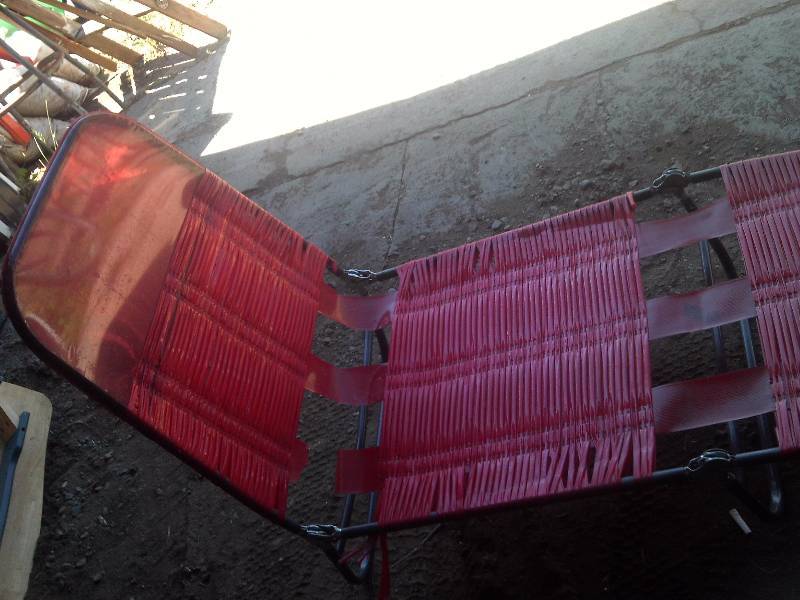 RED FULL SIZE SUN CHAIR