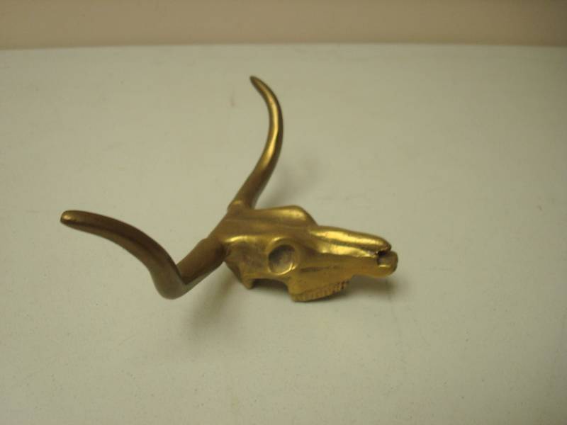 Small Metal Steer Head, Maybe Brass...