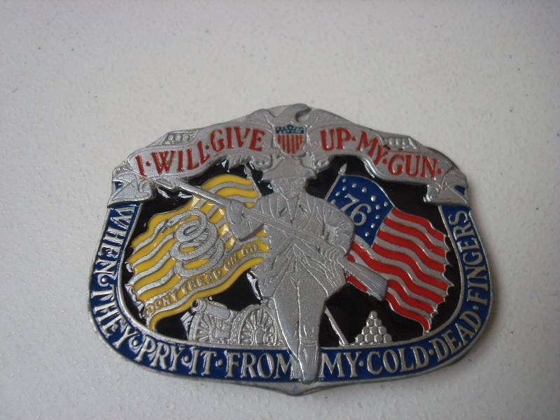 Gun Freedom Metal Belt Buckle...