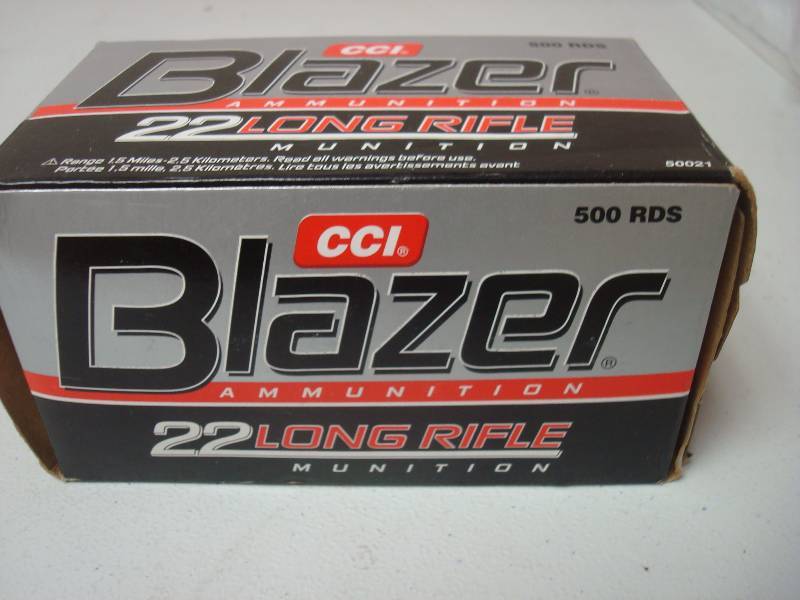 Box Of Blazer 22 Long Rifle Bullets...